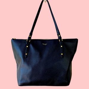 Kate Spade New York Polly Pebble Large Leather Tote -Black
